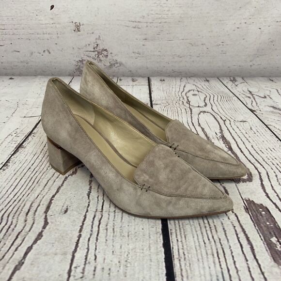 Enzo Angiolini Shoes - Enzo Angiolini Shoes Women 7M Debbie Pointed‎ Toe Loafer Heel Beige Pink Slip on